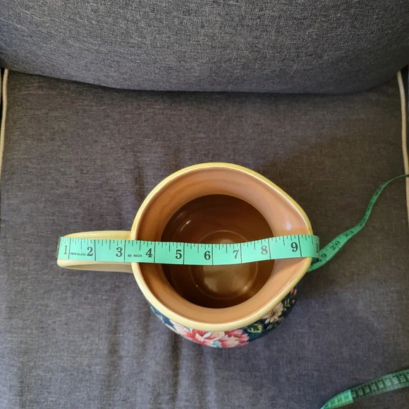 Vintage China 118 Oz Handmade Colorful Floral Pitcher - Picture 6 of 6